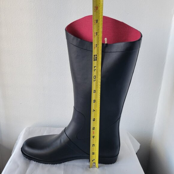 NWT - Capelli of New York Tall Black Matte Rubber Rain Boots (Size 10) - Picture 12 of 14